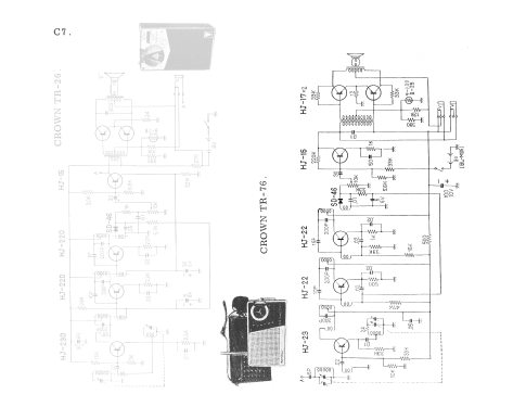 Six Transistor TR-76; Crown Radio Corp.; (ID = 3091676) Radio