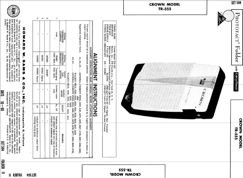 5 Transistor TR-555; Crown Radio Corp.; (ID = 549672) Radio