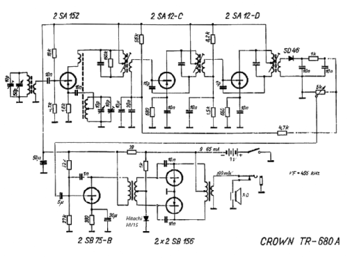 Six Transistor TR-680; Crown Radio Corp.; (ID = 2298539) Radio