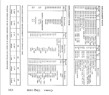 10-Transistor Transceiver TRQ-1050 ; Crown Radio Corp.; (ID = 1684188) Citizen