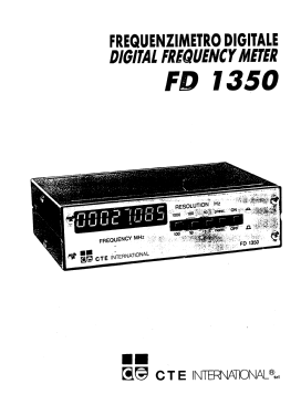 Frequenzimetro Digitale FD 1350; CTE International S. (ID = 2915095) Equipment