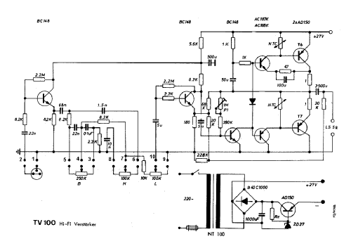 10 W Hi-Fi - Verstärker-Bausatz TV 100; CTR-Elektronik, (ID = 2858196) Kit