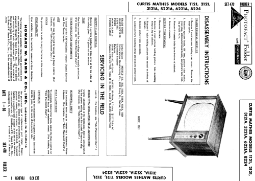 1121, 2121, 3121A, 5521A ; Curtis Mathes MfG. (ID = 639417) Television