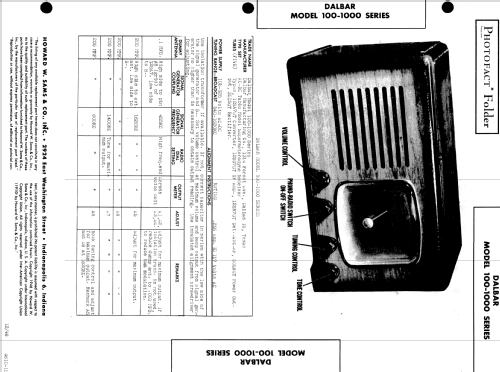 100 Serie 1000; Dalbar Mfg. Co.; (ID = 515768) Radio