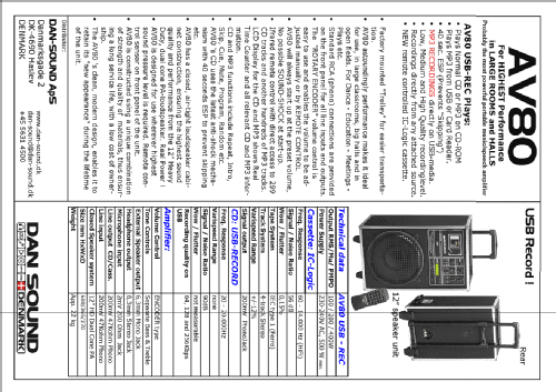 Dansound AV80; Dan-Sound (ID = 1701823) Ampl/Mixer