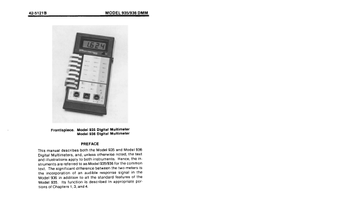 Digital Multimeter with audible alarm 936; Data Precision Corp. (ID = 2394716) Equipment