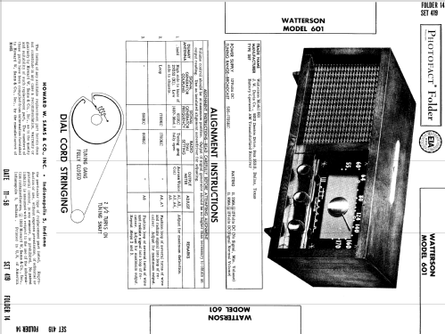 Watterson 601 ; Davis and Co., J.W.; (ID = 769169) Radio