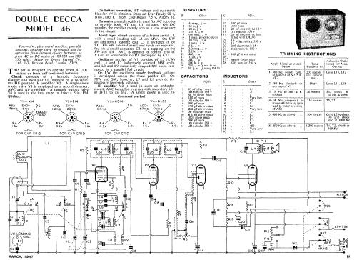 Double Decca 46 SW/MW/LW; Decca Brand, Samuel (ID = 2123890) Radio