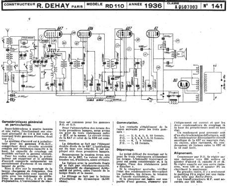 RD110; RD Radio, Éts. R. (ID = 222644) Radio