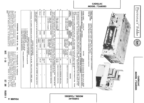 Cadillac 7268085; Delco Radio Corp. (ID = 2544127) Car Radio