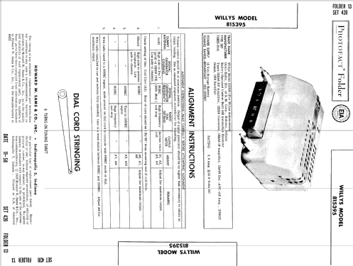 Delco Willys 815395 ; United Motors (ID = 766824) Car Radio