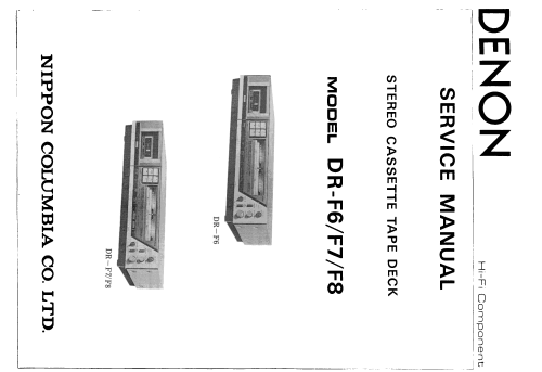 Stereo Cassette Tape Deck DR-F7; Denon Marke / brand (ID = 2059251) Ton-Bild