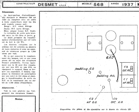 568; Desmet, SGER S.G.E.R (ID = 220168) Radio