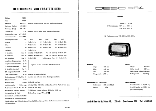 504 ; Deso, Dewald & Sohn, (ID = 2517870) Radio