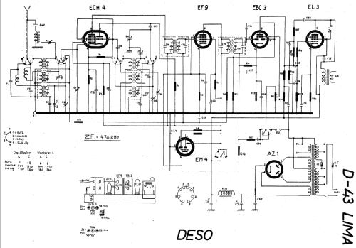 Lima D43; Deso, Dewald & Sohn, (ID = 17190) Radio