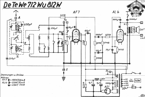 812W; DeTeWe (ID = 914104) Radio