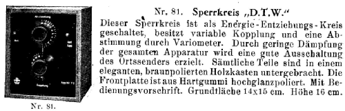 Sperrkreis ; DeTeWe (ID = 1332514) mod-past25