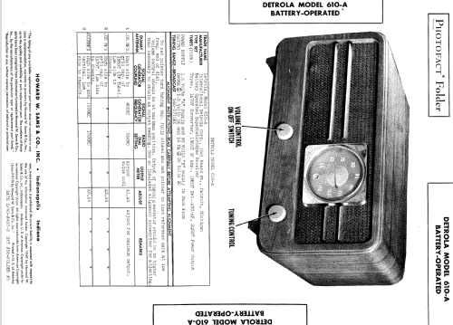 610-A ; Detrola; Detroit MI (ID = 583286) Radio