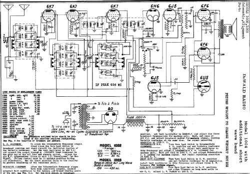 1004 ; DeWald Radio Mfg. (ID = 310326) Radio