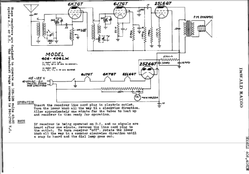 406 Bantam ; DeWald Radio Mfg. (ID = 310402) Radio