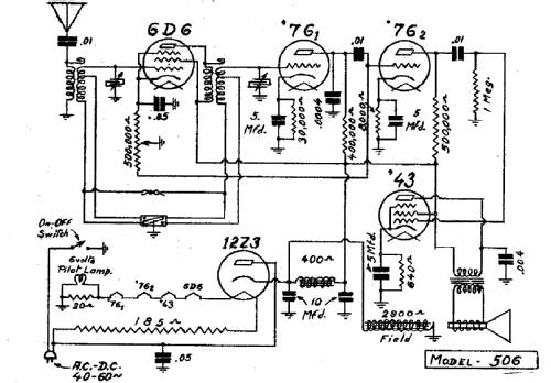 506 ; DeWald Radio Mfg. (ID = 312247) Radio