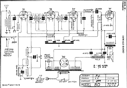 50 ; DeWald Radio Mfg. (ID = 310764) Radio