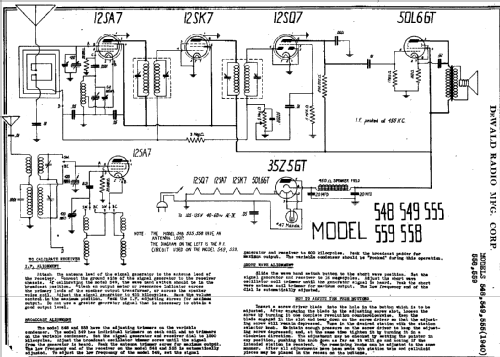 548 ; DeWald Radio Mfg. (ID = 310263) Radio