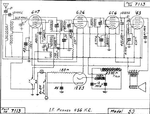 59 ; DeWald Radio Mfg. (ID = 311209) Radio