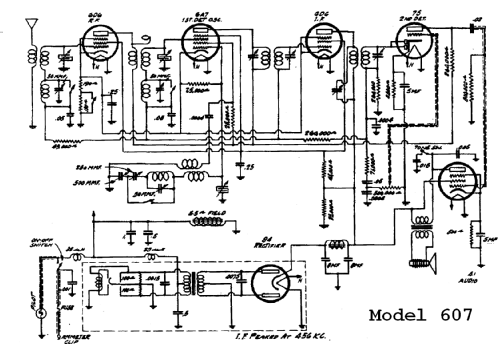 607 ; DeWald Radio Mfg. (ID = 311306) Car Radio