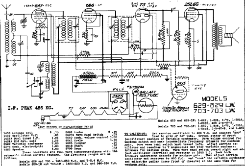 629 ; DeWald Radio Mfg. (ID = 310421) Radio