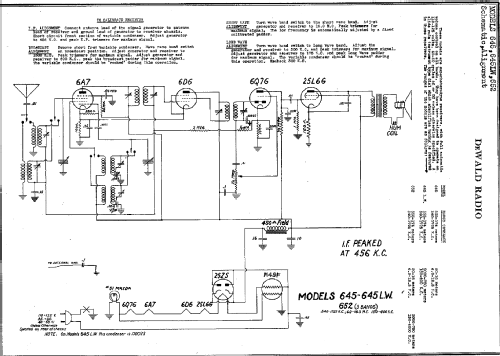 645 ; DeWald Radio Mfg. (ID = 310342) Radio