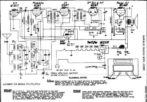 670 ; DeWald Radio Mfg. (ID = 310140) Radio