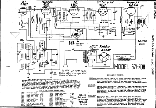 671 ; DeWald Radio Mfg. (ID = 309926) Radio