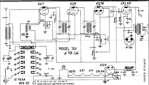 701 ; DeWald Radio Mfg. (ID = 310872) Radio