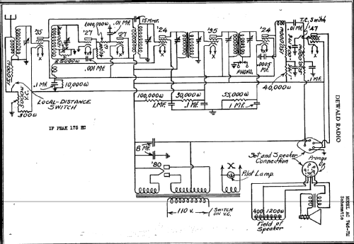 746-7M ; DeWald Radio Mfg. (ID = 311067) Radio