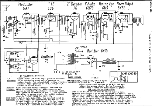 810 ; DeWald Radio Mfg. (ID = 309923) Radio