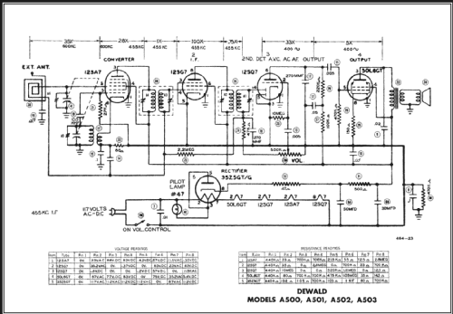 A500 ; DeWald Radio Mfg. (ID = 455474) Radio