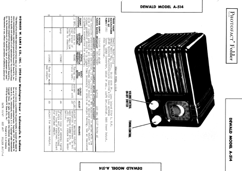 A-514 Bantam ; DeWald Radio Mfg. (ID = 909949) Radio