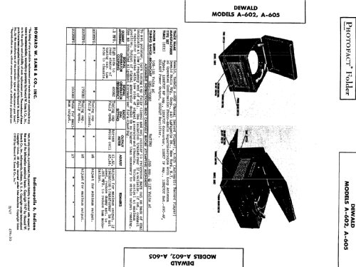 A-605 Connoisseur ; DeWald Radio Mfg. (ID = 455768) Radio