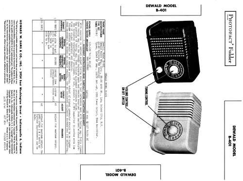 B-401 Bantam ; DeWald Radio Mfg. (ID = 951774) Radio