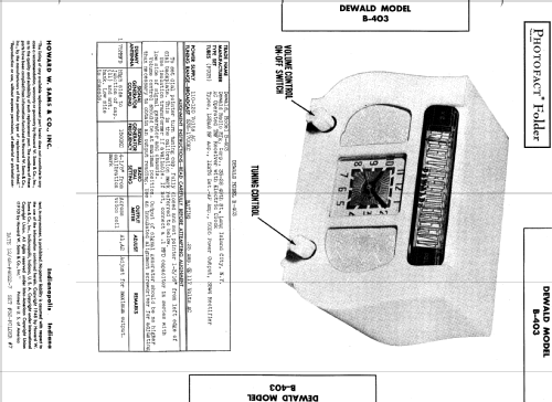 B-403 Harp ; DeWald Radio Mfg. (ID = 583841) Radio