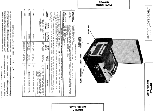 B-614 ; DeWald Radio Mfg. (ID = 583846) Radio