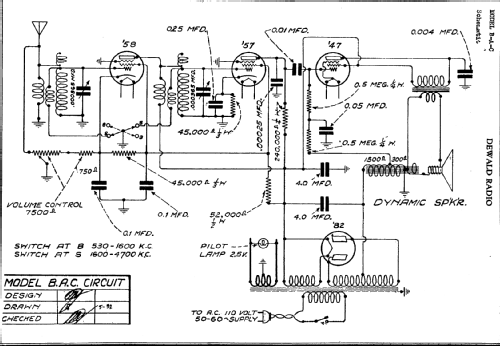 BAC ; DeWald Radio Mfg. (ID = 310765) Radio