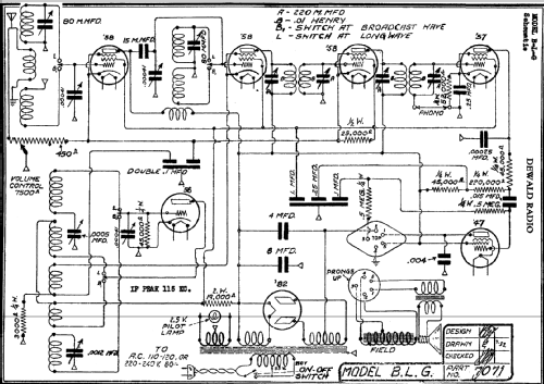 BLG ; DeWald Radio Mfg. (ID = 311044) Radio