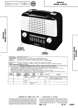 D-E 517 A ; DeWald Radio Mfg. (ID = 3047086) Radio