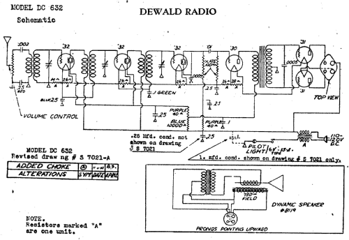 DC 632 ; DeWald Radio Mfg. (ID = 308334) Radio