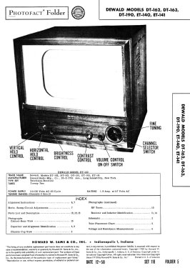 DT-162; DeWald Radio Mfg. (ID = 2814440) Fernseh-E