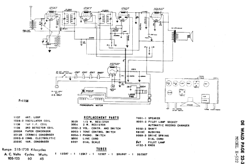 E522 ; DeWald Radio Mfg. (ID = 557195) Radio