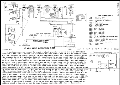 E-522S ; DeWald Radio Mfg. (ID = 223272) Radio