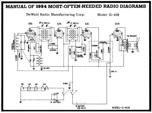 G-408 ; DeWald Radio Mfg. (ID = 173198) Radio